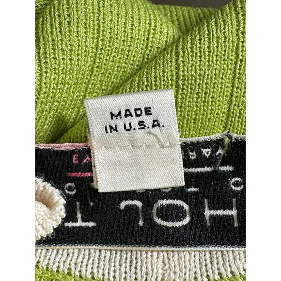 St John Collection Sweater Women 6 Green Cream Long Cardigan Quiet Luxury Mature - Picture 8 of 8